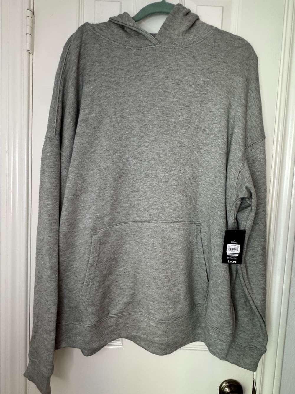 No Boundaries Men's Heather Gray Sweater Pullover Hoodie